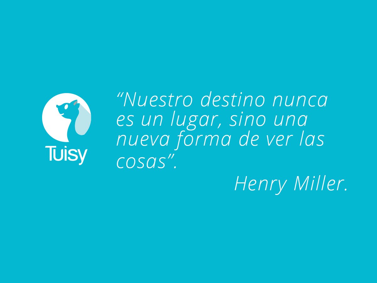 Tuisyplanes's tweet photo. “Nuestro destino nunca es un lugar, sino una nueva forma de ver las cosas”. Henry Miller. https://t.co/Jg8Un55B6A