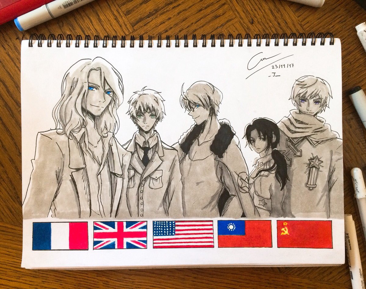jle9907's tweet photo. Love both my Allies team and Axis team 😆 #Hetalia #APH #AxisPowerHetalia #AphAxis #AphAllies https://t.co/0xl3poP8Cv