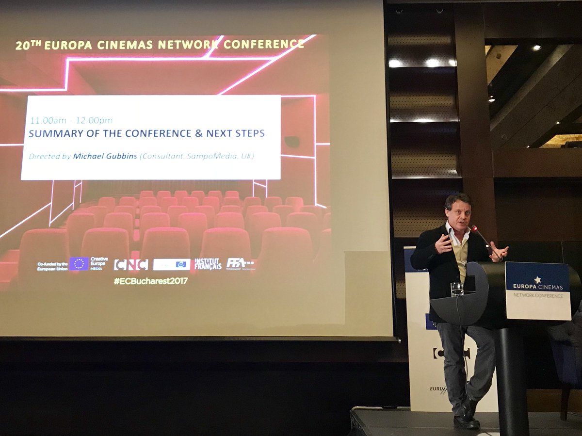 FAN_BiggerPict's tweet photo. #ECbucharest2017 @michaelgubbins &amp; @splendorcinema closing remarks include “collaboration, collaboration, collaboration” and sharing tools/methodologies to target / reach out to various communities responding to what they want from our spaces https://t.co/lM9Cy2fC0U