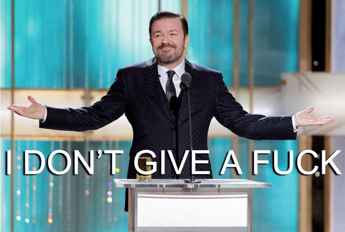 javipachon8's tweet photo. Practising my #Idontgiveafuck pose... because we all have our heroes 
@rickygervais 

#ECBucharest2017 https://t.co/apOW5Cf2En