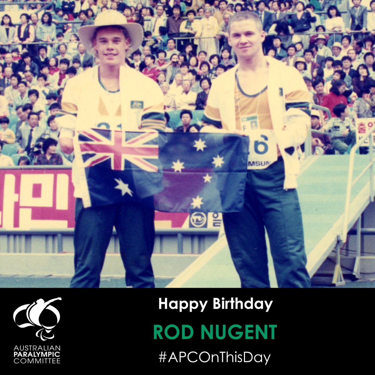 AUSParalympics's tweet photo. Five-time @Paralympics gold medallist Rod Nugent turned 50 today. Happy birthday ledge! #APCOnThisDay https://t.co/SyZBuKuWb3 https://t.co/WtJQvis3HL