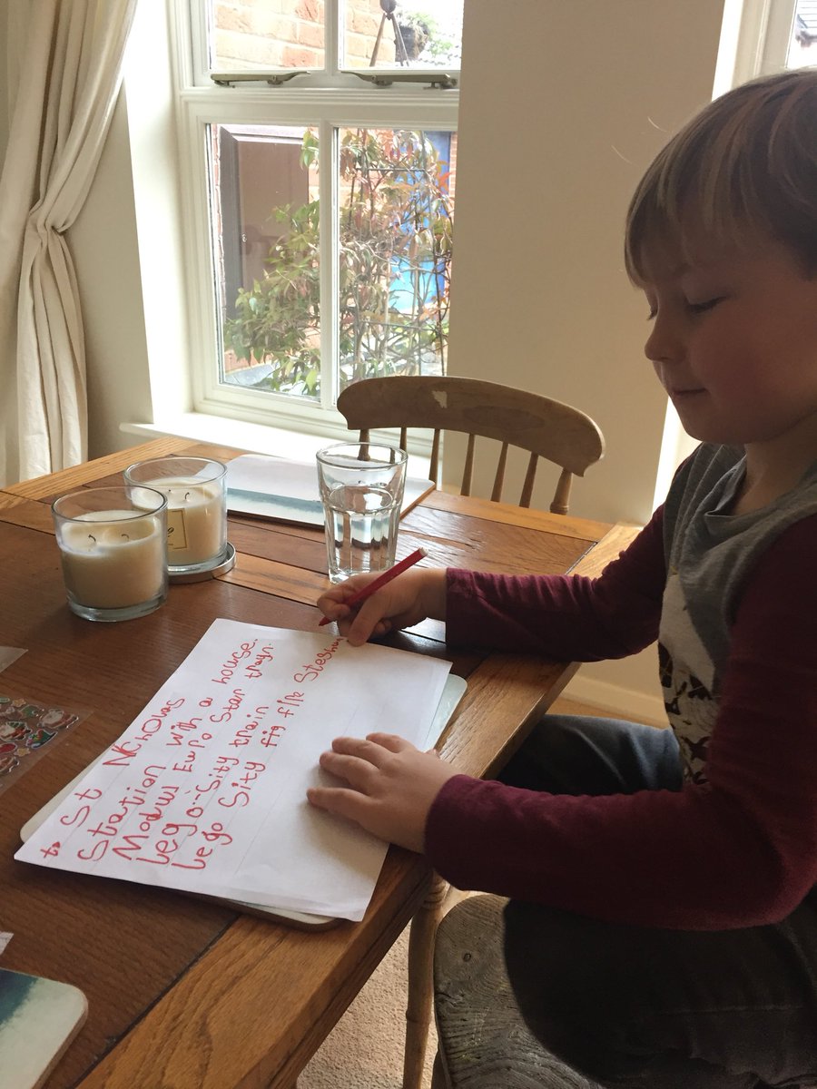 hannahwt33's tweet photo. Serious Father Christmas letter writing business going on here this morning @ysgolbryncoch @Year1BC https://t.co/Q8PHTpPMki