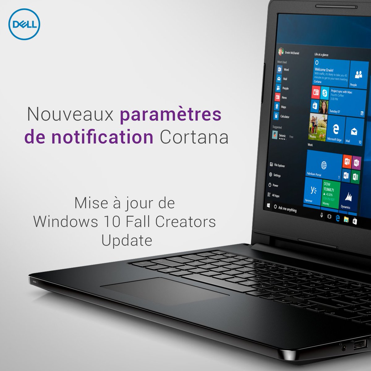 DellVousAide's tweet photo. Avec la mise à jour #Windows10FallCreatorsUpdate, #Cortana affiche les résultats de vos recherches sans forcément ouvrir le navigateur 😉
Nous avons listé pour vous les principales nouveautés 👇 https://t.co/ttd89IYWxo