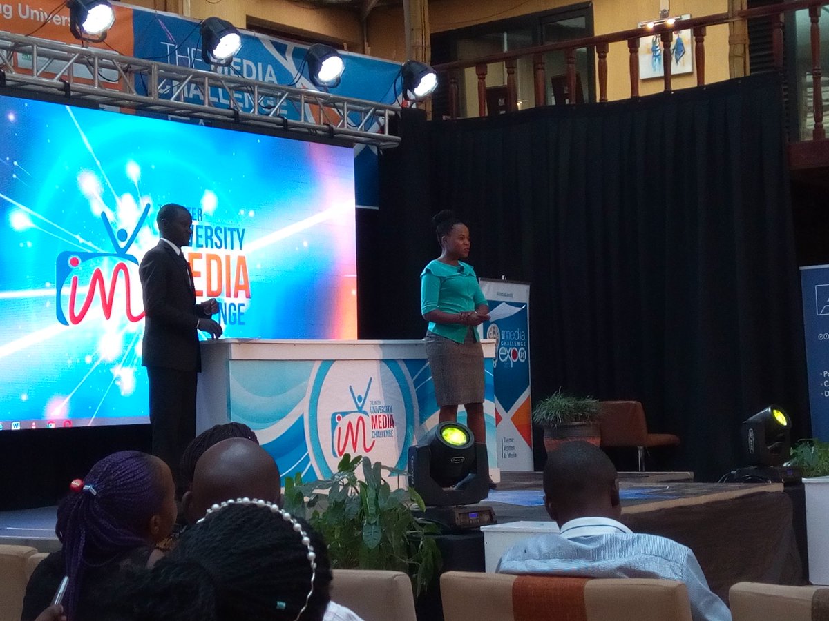 MakImca2017's tweet photo. The @MakImca2017  luganda anchors on stage. @annikam93  @sharonshaatramn @IMChallengeug 
@nbstv @dw_akademie @KasUganda  @Fruitsandwine @97fmRadiocity  #MediaExpoUG 
#MCIMobileNewsroom 
#SheCANMCI 
#JournalistLeaders https://t.co/tWxVlkWWFW
