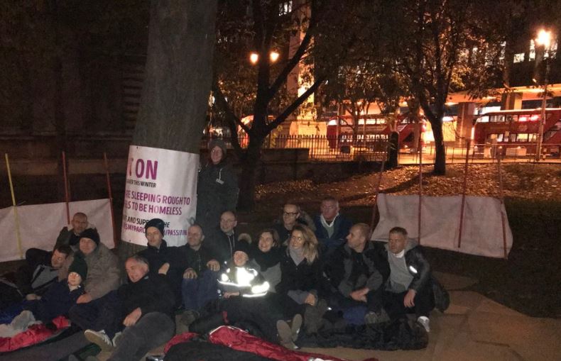 Jacks_Beans's tweet photo. This week supporters and organisers of #passiton17 slept rough for 1 night this week to raise awareness of the plight of the homeless. Remember for every Jack's beans Christmas cup sold, we are donating 5p to this great cause. @PassMyParcel https://t.co/frmN27NUj4
