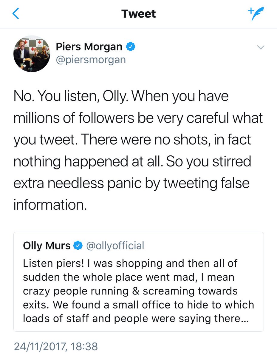 Sporf's tweet photo. 👀 @OllyOfficial tweets about London

🤔 @PiersMorgan replies to @OllyMurs

😳 @JamesBlunt replies to @PiersMorgan

😅 @ToniKroos likes @JamesBlunt’s Tweet

😭 @KoloKoloToure28 out of nowhere 

😂 Twitter at its very best 👏 https://t.co/2Q0u2HdNkj