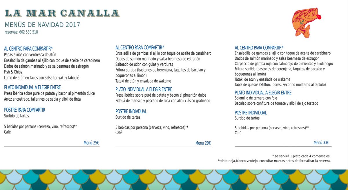 RESERVA TU NAVIDAD MÁS CANALLA 

☎️ 662 53 05 18
#LaMarCanalla #TDSGastro #Sevilla #Navidad #MenúdeNavidad
