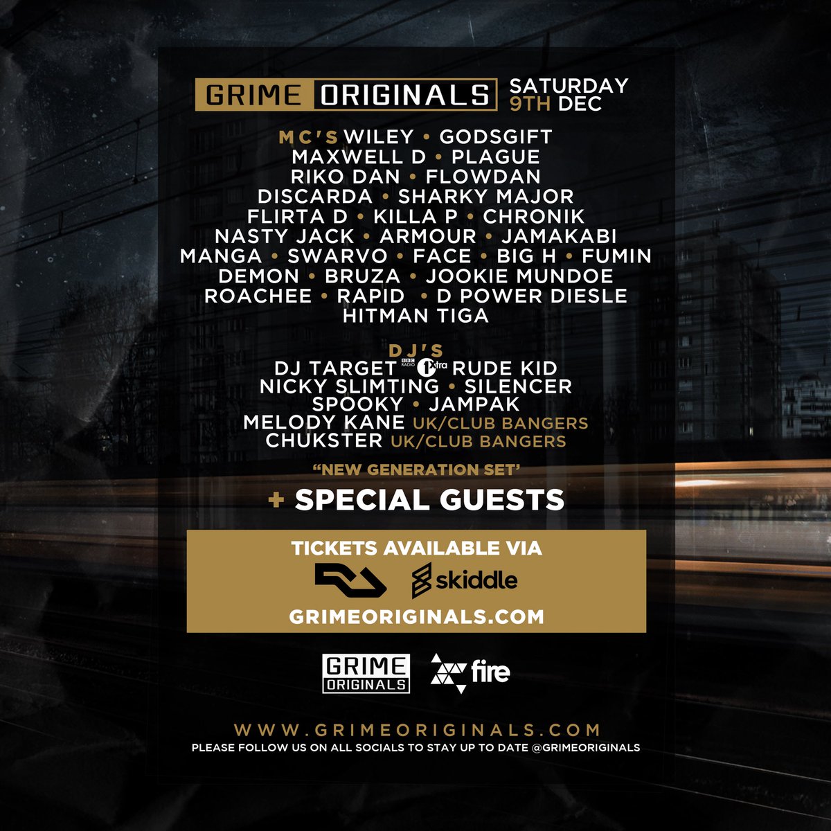 GrimeOriginals's tweet photo. Catch true Grime Original and ‘The Intent’ movies @NickySlimting on a special DJ set and expect nothing but BANGERS!
🎫 https://t.co/b0tckLjUQ8 #nickyslimting #theintent #grimeoriginals #firelondon #saturday9thdecember https://t.co/AaKowqklb1