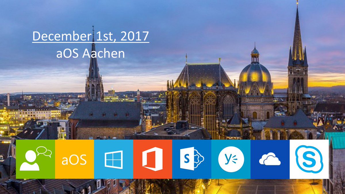 aOSComm's tweet photo. Final agenda for #aosAachen is online.
Still a few places remaining https://t.co/aQd2osKDhM
#SharePoint #Office365 #Azure #Typescript
#Aachen
Thanks to our great sponsors @Cisco @Jabra_US @Nintex @metalogix @Plantronics https://t.co/zZ3vq9aB63