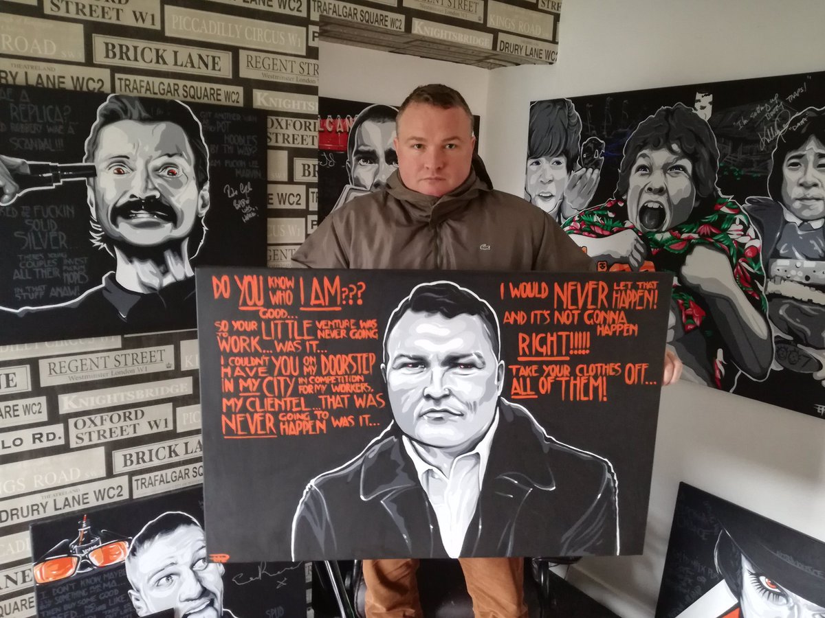 lewylpaintings's tweet photo. Cheers to Brad @holyroodboxing for popping in to pick up his Mr Doyle from T2 trainspotting painting yesterday #mrdoyle #t2trainspotting https://t.co/r0uFv9cMJC