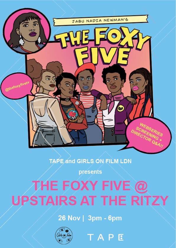 blackblossomss's tweet photo. .@TheFoxyFiveTV will be screened  in Brixton today upstairs at the @ritzy_cinema with @tapecollective &amp; @girlsonfilmldn only a fiver to  watch black feminist social commentary in South Africa. #BlackGirlMagic https://t.co/IIwWM3jOXe