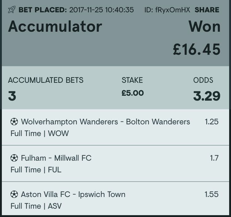 AccaDooBets's tweet image. Three AccaBOOMs yesterday 💥💥💥

14/1 btts and win double ✅ 
4/1 Scottish treble ✅ 
2.5/1 champo treble ✅ 

#freetips #freedailytips #winningtips