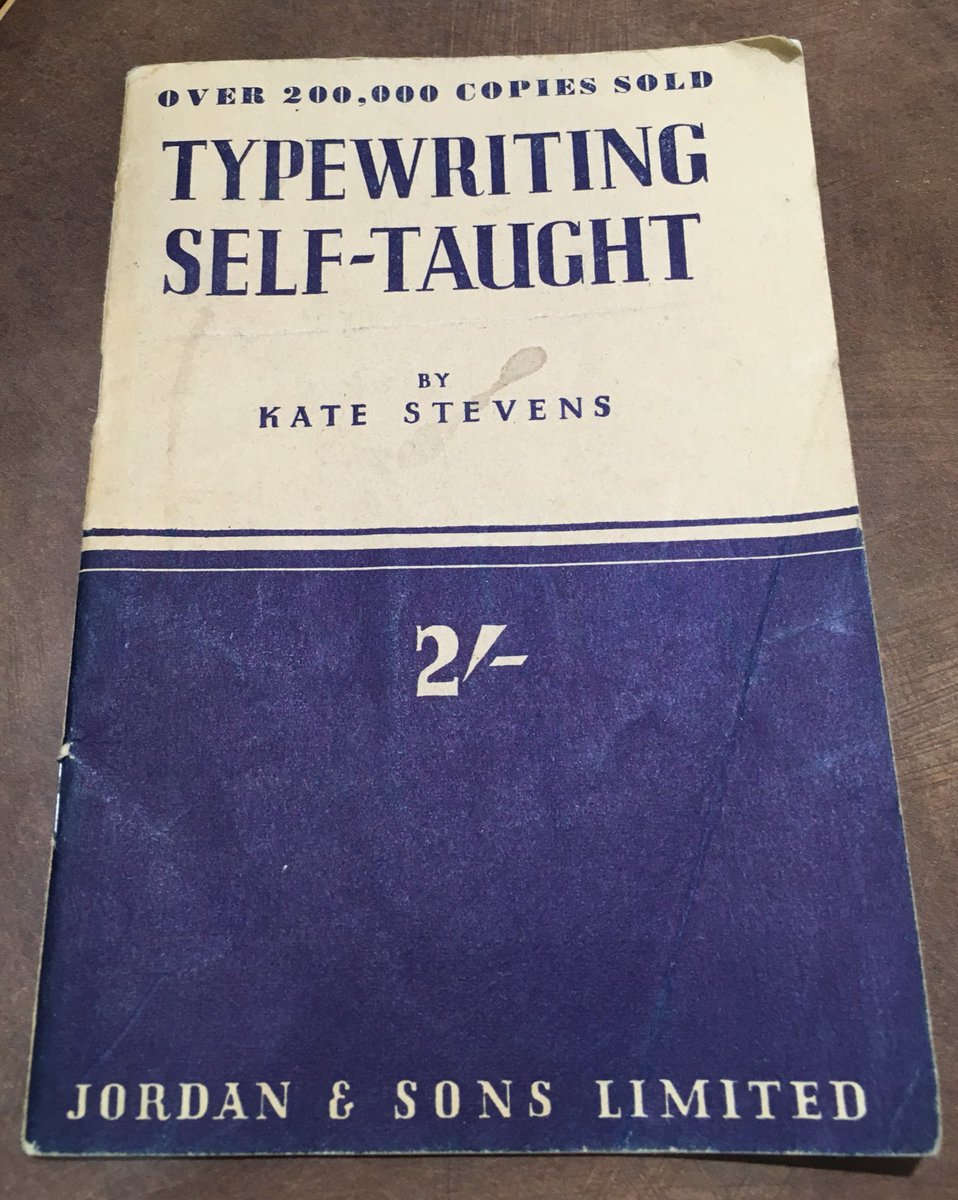 OxBooksBKM's tweet photo. 1954 typing guide includes handy fold-out practice keyboard. https://t.co/SAarITJM2C