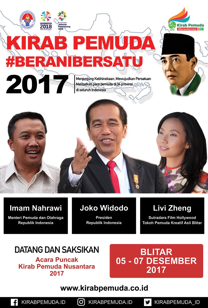 Kirab Pemuda #beranibersatu <a href="/KEMENPORA_RI/">KEMENPORA RI</a> <a href="/imam_nahrawi/">Imam Nahrawi</a> #blitar