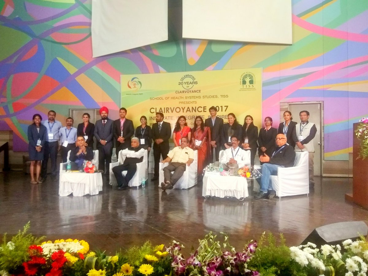 Here is the team behind grand success of CLAIRVOYANCE 2017 (Innovate, Integrate and Inspire) - 20th Annual National conference of School of Health System Studies (SHSS) under the guidance of Dean, Prof Dr. T Sundararaman.