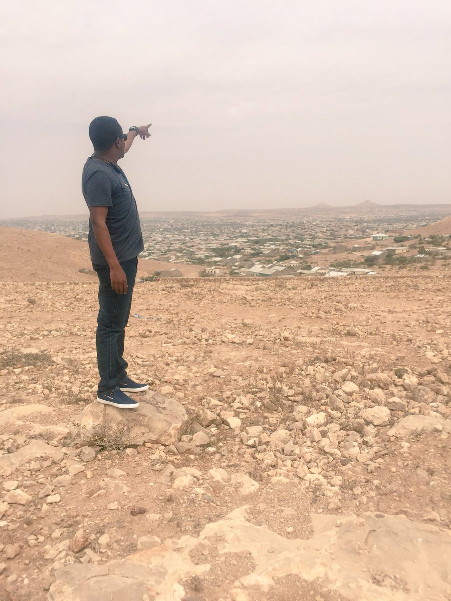 Standing on one of the tallest points in northern #Somalia with a breathtaking view, overlooking the famous Naasa Hablood Mountains. The structures are located on the outskirts of #Hargeisa.