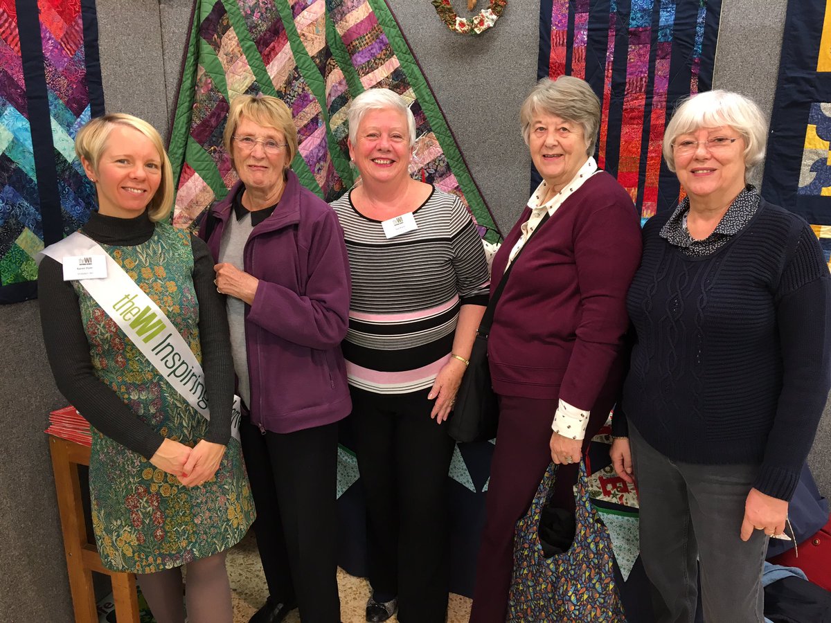 ShibdenWI's tweet photo. Shibden ladies enjoying the show @WYFWI #knittingandstitching https://t.co/VNIc0h3baX