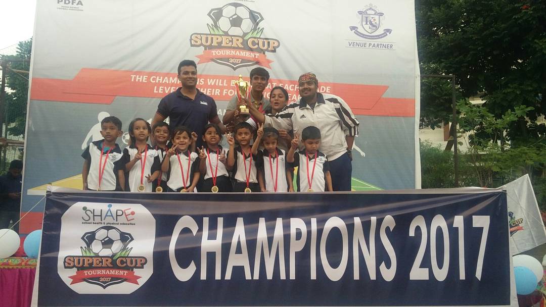 ShapeSportIndia's tweet photo. Congratulations to CM International School for winning the #SHAPESuperCup for the K1 and K2 sections! 
#Champions #Champions2017 #SHAPEIndia https://t.co/eooaiPU1NT