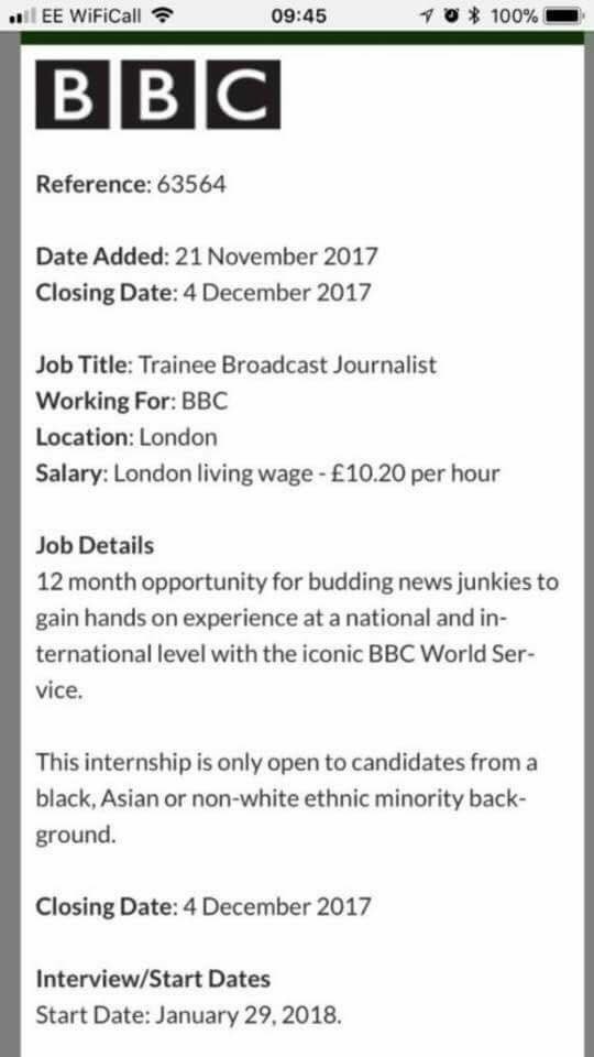 Billywlufc's tweet photo. How the fuck is this allowed? Because you can’t be racist to a white person. Unbelievable https://t.co/RCglSCswXm