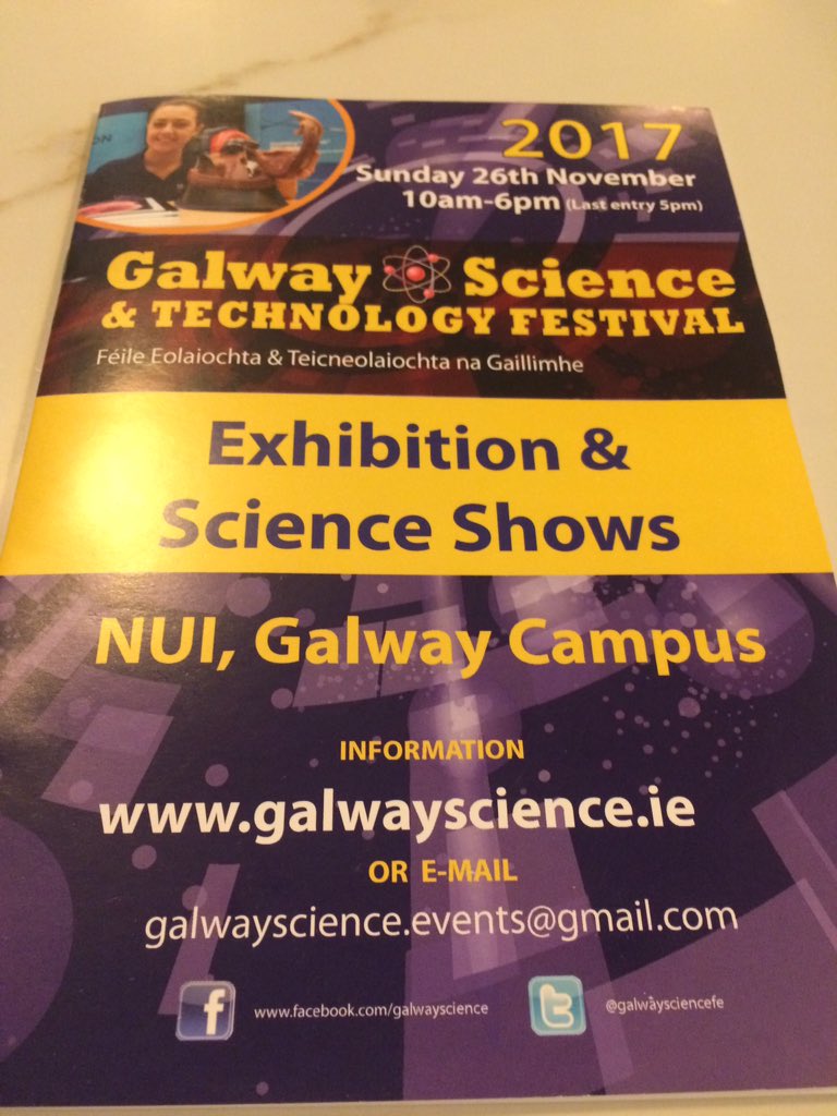 Edillonleetch's tweet photo. Thanks @GalwayScienceFe we had a super day and met lots of great people, what a fantastic children's event!! #Galwayscience #scienceweek2017 https://t.co/HpEllLVZ16