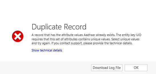 duitconsulting's tweet photo. Enforcing Unique Identification Number like Aadhaar, SSN, NINO & CRN for Contact records in CRM
https://t.co/lSxlFf8JnA
#MSDyn365 #CRM #UID #UniqueIdentificationNumber #DuplicateDetection #SSN #NINO #CRN #Aadhaar https://t.co/fVOqRRQF26