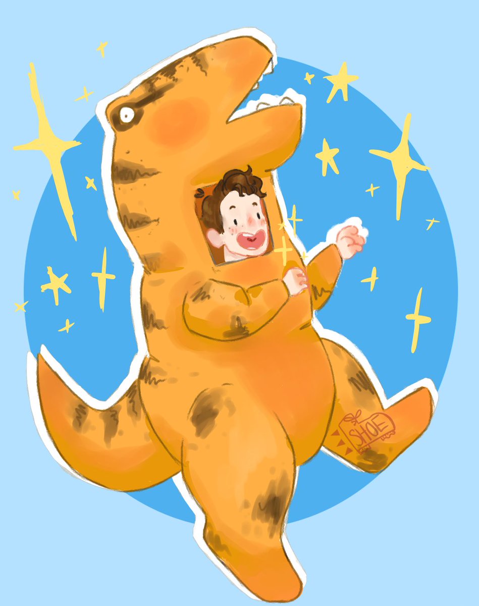 thatoneleftshoe's tweet photo. Look at this boi! Look at this T-rex boi! 💙 @CrankGameplays https://t.co/36s5RcWuRP