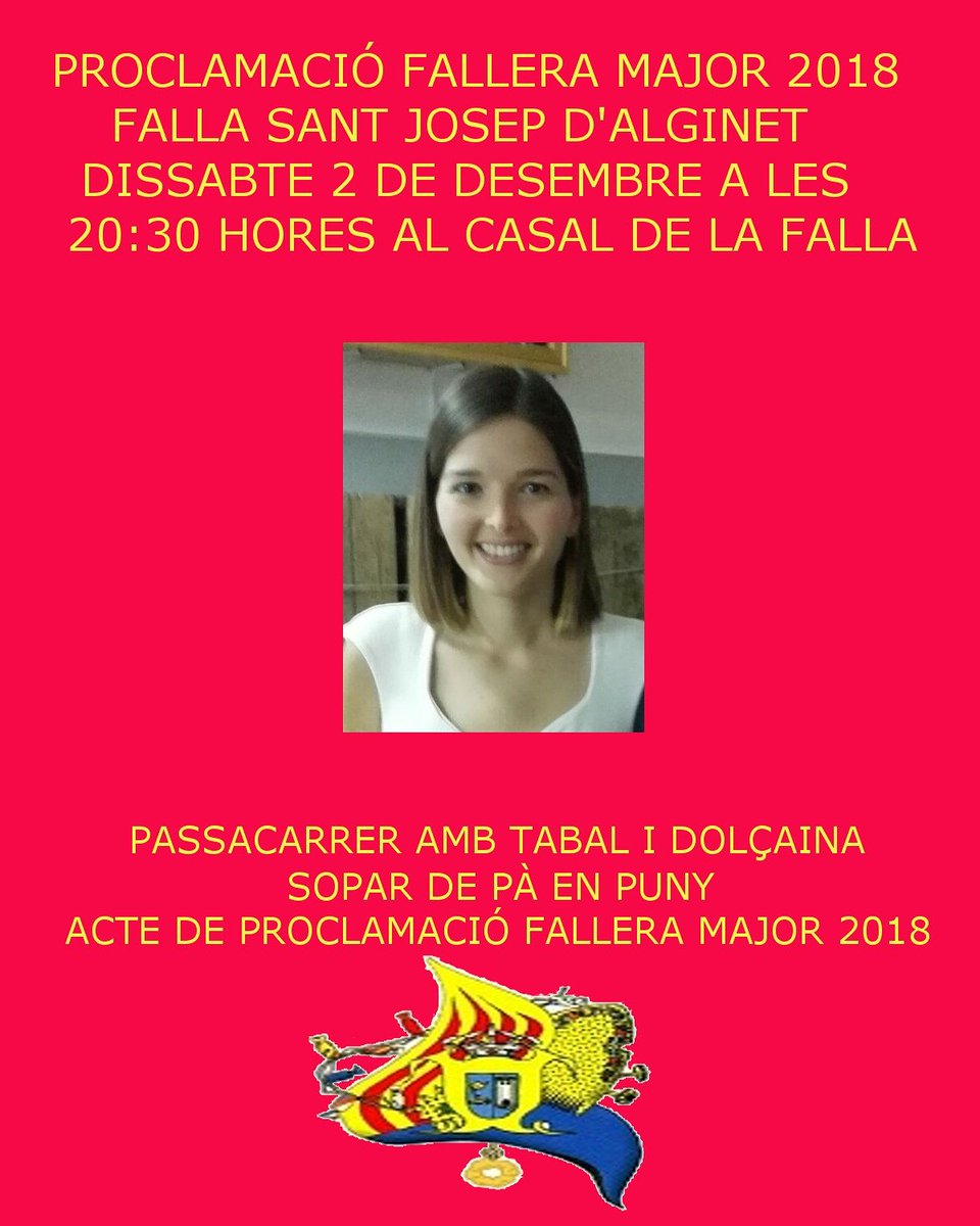 FallaSantJosep's tweet photo. Proclamació de la fallera major 2018 Falla Sant Josep d'Alginet #Falles2018 #FallesAlginet https://t.co/MLGgw5Zis3