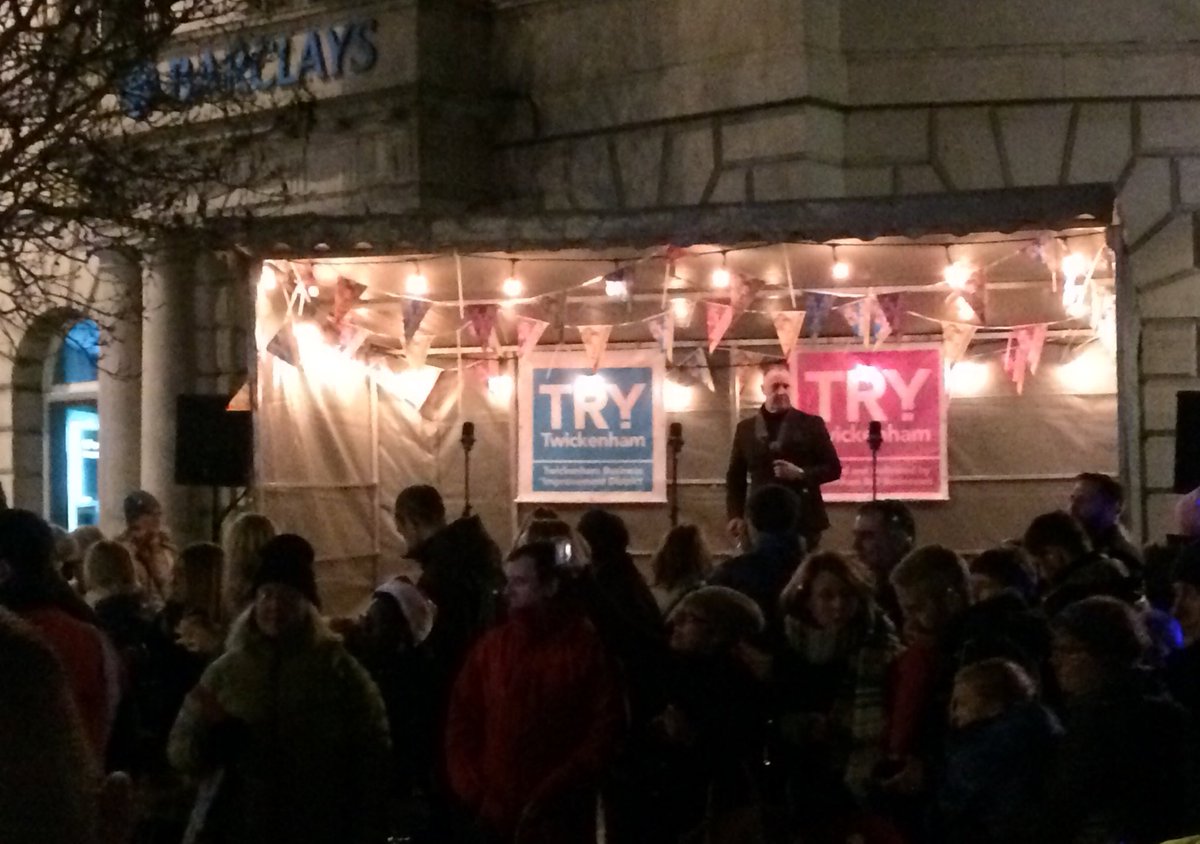 twickerati's tweet photo. Well done to @TryTwickenham &amp; everyone else organising the Twickenham Christmas lights event. Great job! #twickmas https://t.co/NyvlC0mhdU