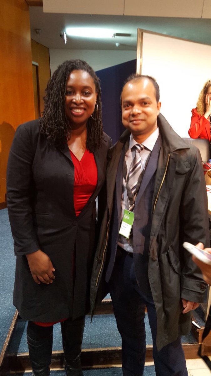 syedahammad's tweet photo. After the closing speech, a quick chat with @DawnButlerBrent at the #LonLab17 conference. Spent a brilliant weekend meeting with many @UKLabour @LondonLabour comrades. https://t.co/FnO6j1VyAH