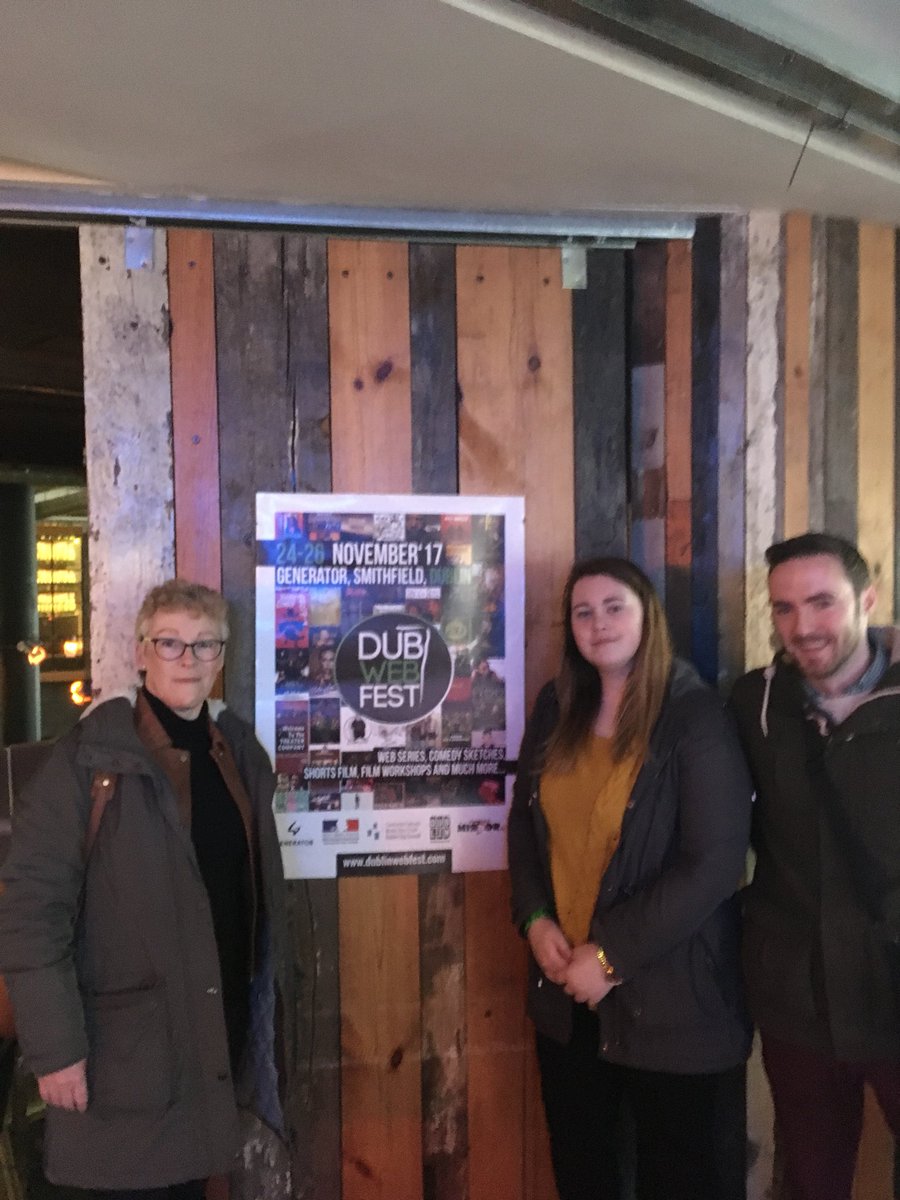 In Dublin for @DubWebFest. With fellow @CavanInstitute Multimedia & Web Development students @Roisinmcphillip and @OliverGargan. I’m getting plenty of tips from the two 2nd students! 😀All ready for the Social Media workshop. #cidigiweb