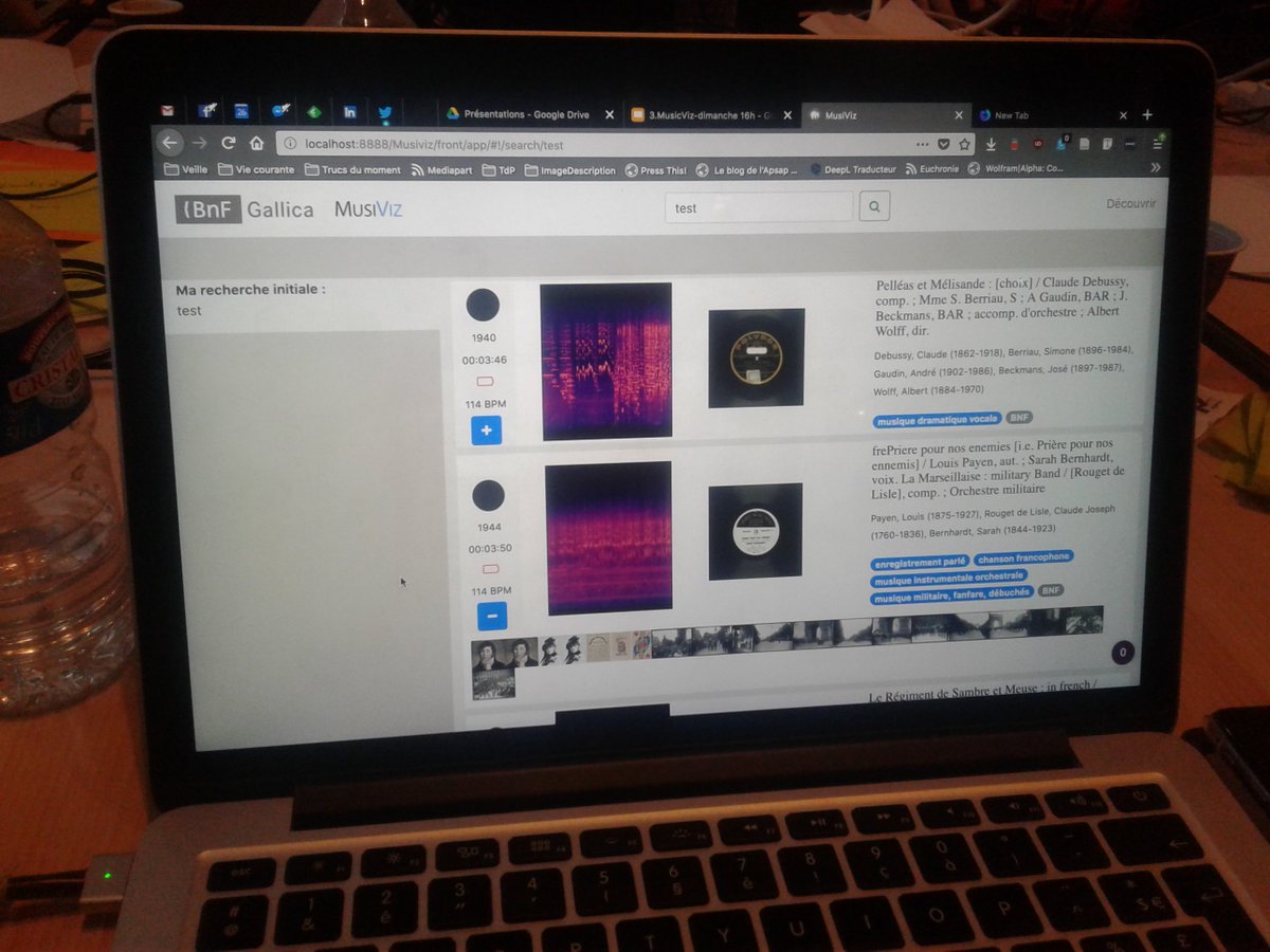 #Hackathon #BNF Première apparition de la nouvelle interface :) - #MusiViz
