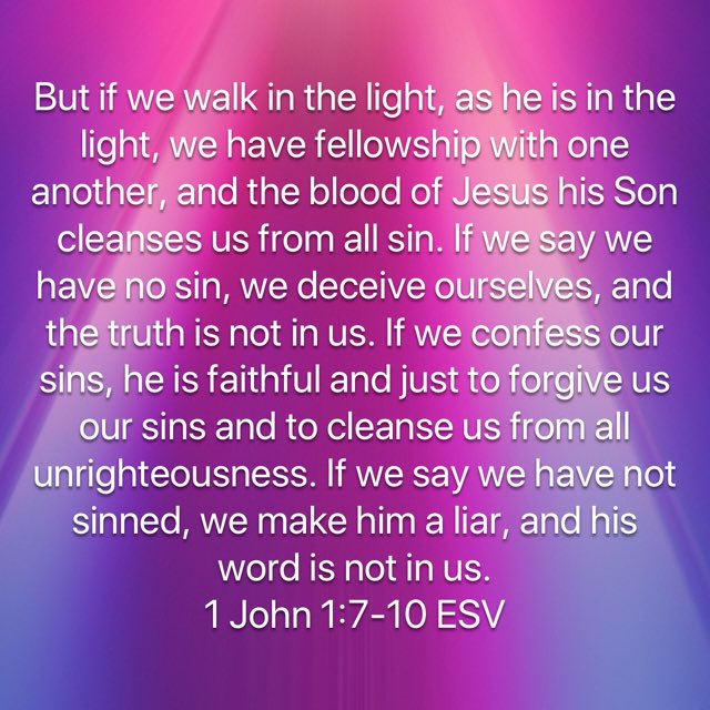 lseamans's tweet photo. #EpistleSunday #WalkInHisLight #Faithful to forgive if we #Confess our sins! https://t.co/vjJnG5M6ve https://t.co/zL45lzwd50