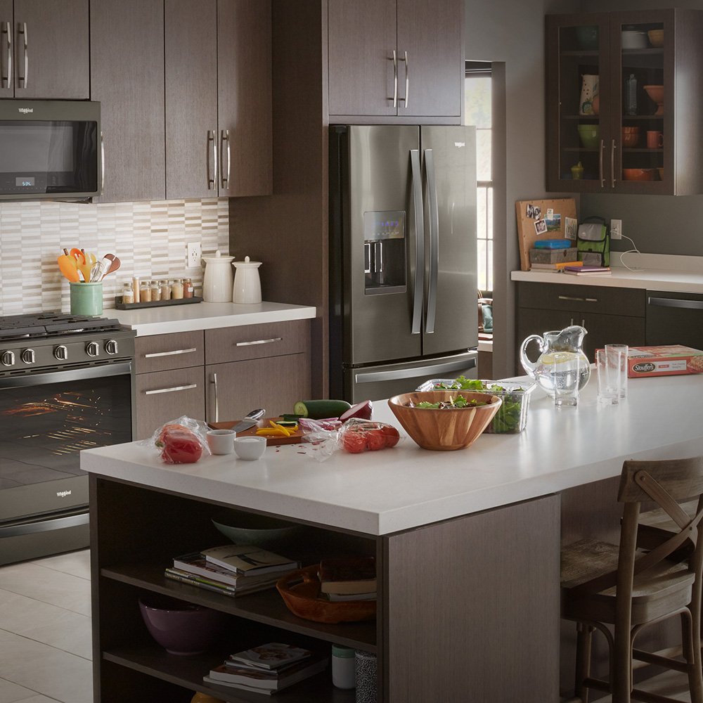 Lead your busy life. Whirlpool Black Stainless Steel appliances are elegant and always there when you need them.
