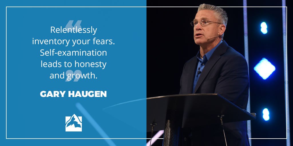 GLNsummit's tweet photo. "Relentlessly inventory your fears. Self-examination leads to honesty and growth." - @garyhaugen #GLS17 https://t.co/S2CUE7Eaqs