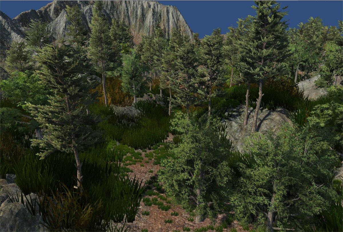 ➡️New #unity3d map
  ➖➖➖➖➖➖➖➖        
Based on a #worldmachine terrain 
➖➖➖➖➖➖➖➖       
      small forest