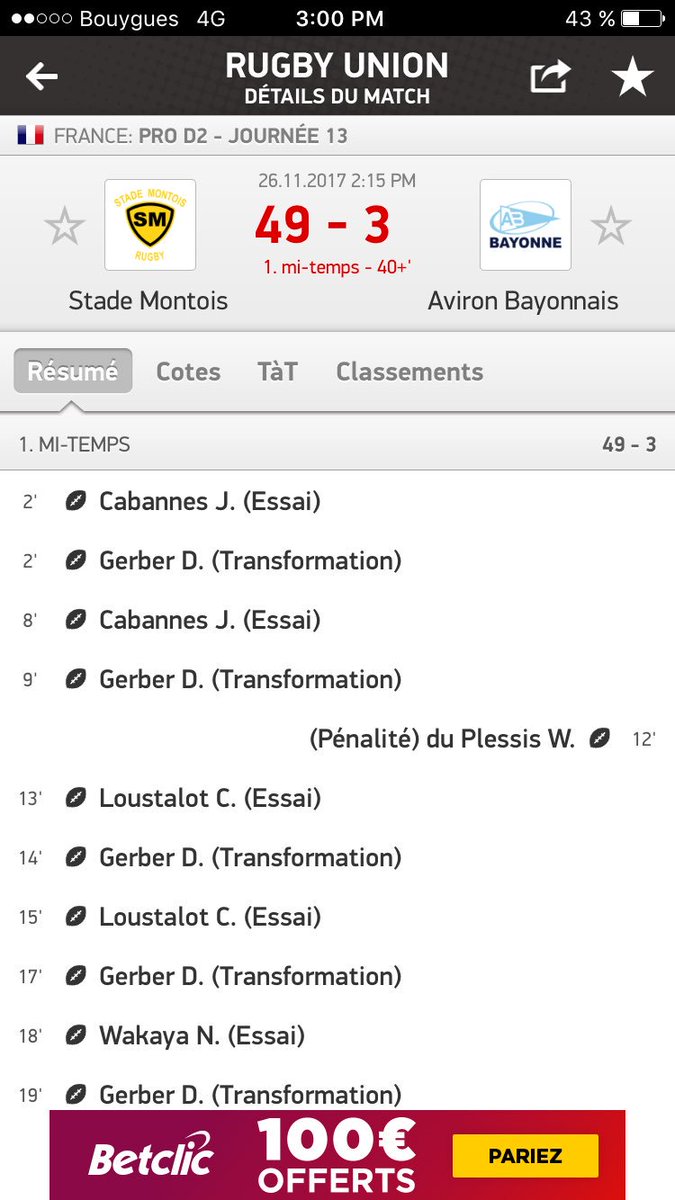 MeilleurBosman's tweet photo. Hey @manuelvalls , c'est quoi le score stp ? 
Les autres ne dites rien. 
#MDMAB #ProD2 https://t.co/0PLicbKzs5