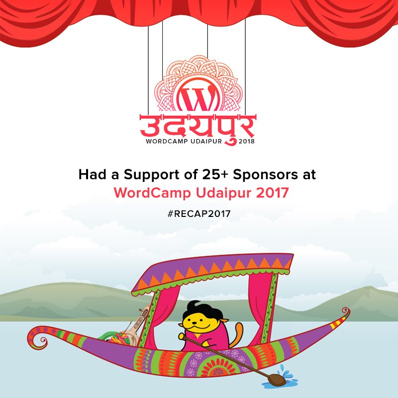 wcUdaipur's tweet photo. #Recap2017 #wcUdaipur #WordPress #India https://t.co/RQg3xFRXCr
