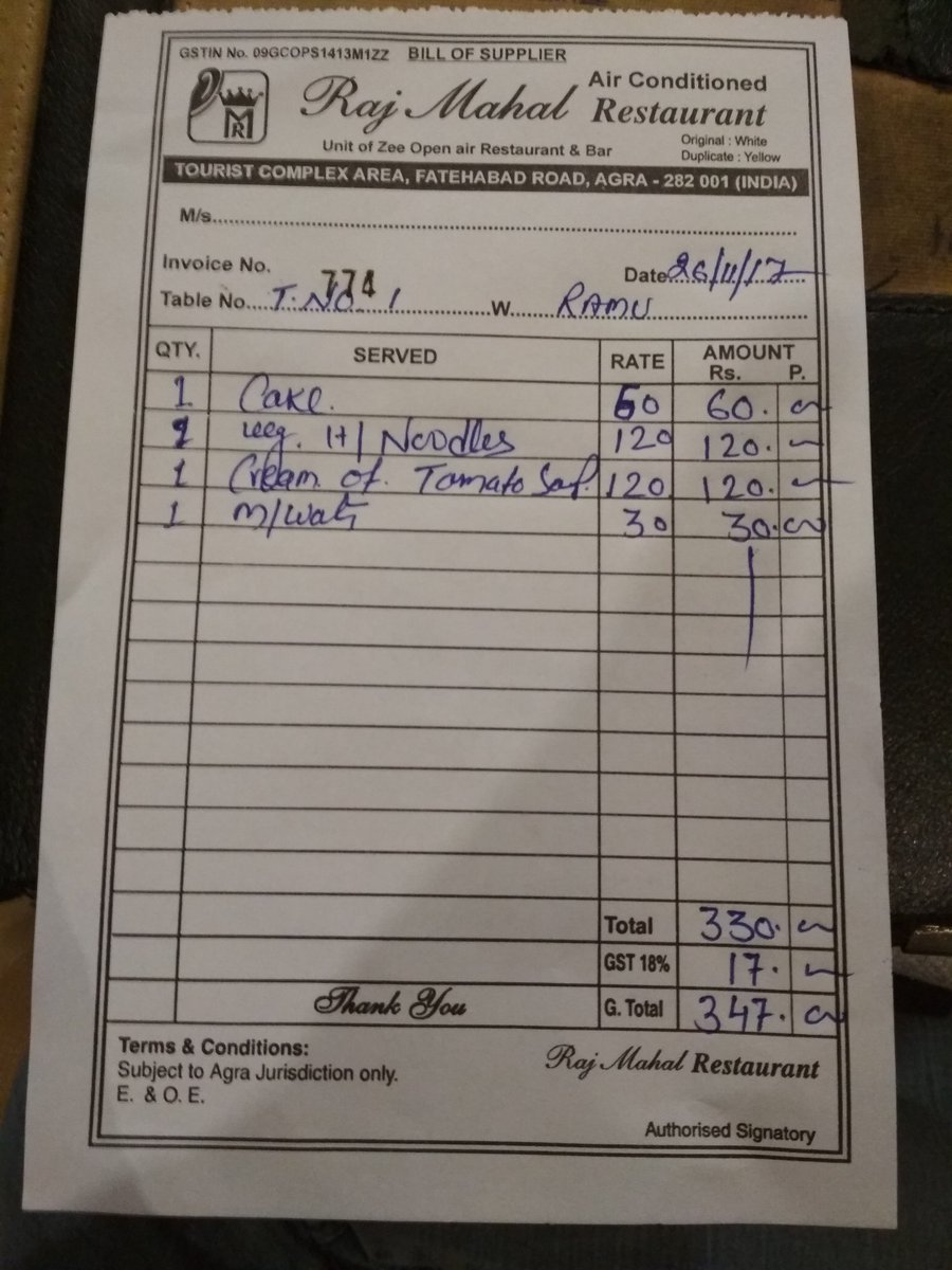 agarwal_prasant's tweet photo. @askGST_GoI @gstindia was charged Rs. 60 against MRP 35 and agaist MRP of Rs. 18 was charged Rs. 30 and also GST was levied pls take care of these restaurants https://t.co/N0EsiDrZdM