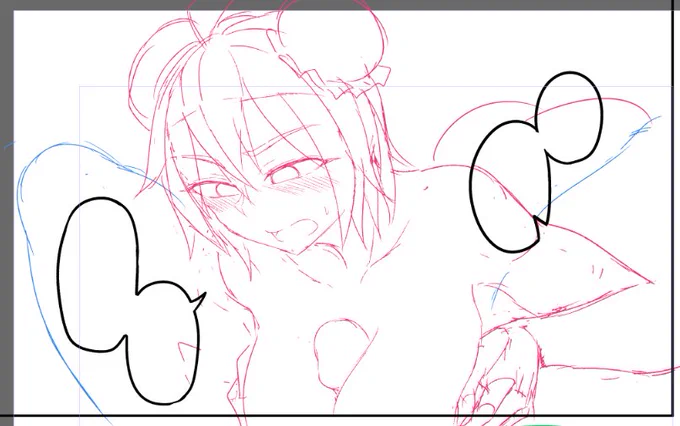 初めてパイズリ描いたかもしれない 