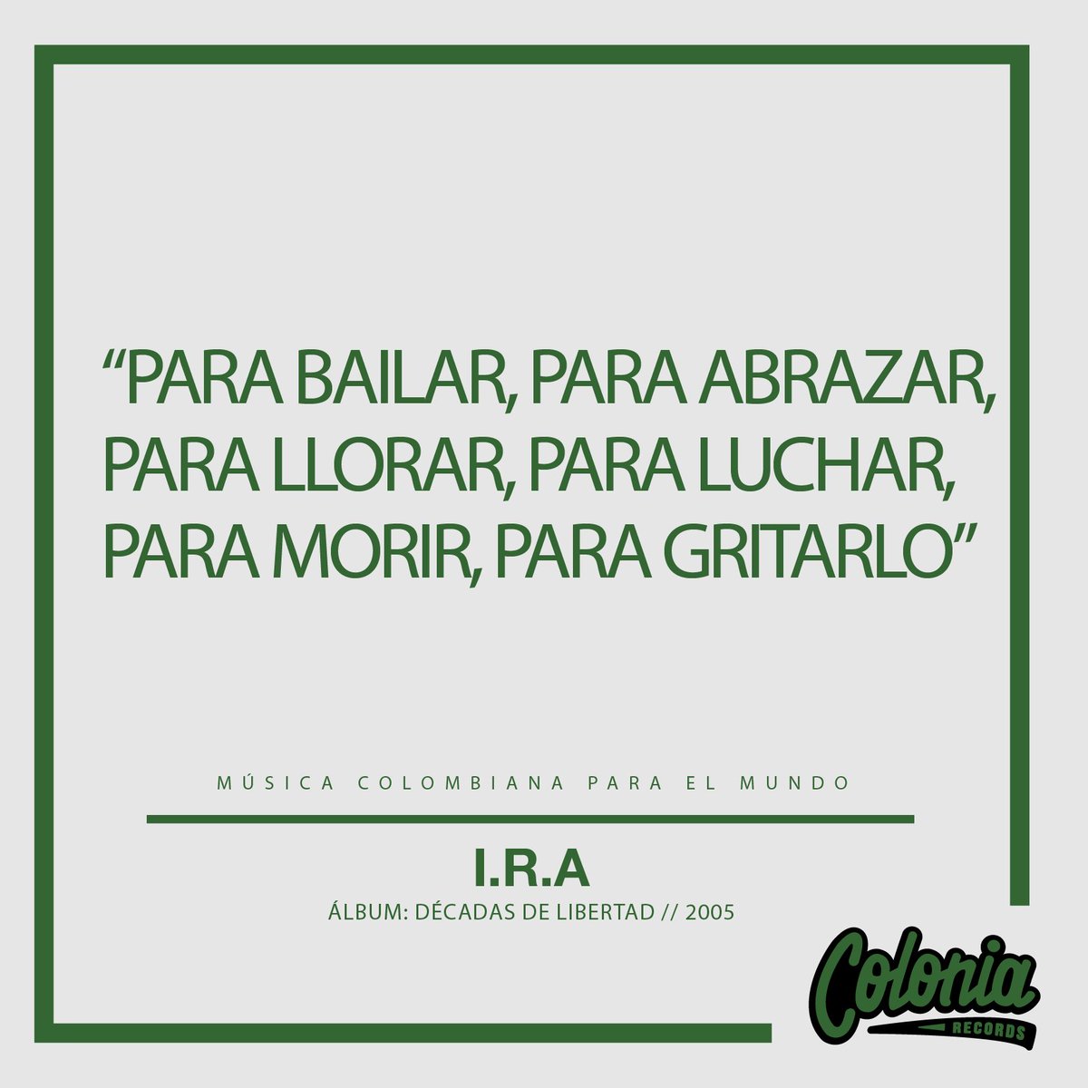 ColoniaRec's tweet photo. Si nos preguntan en Colonia Records por qué hacemos lo que hacemos podriamos decír que...
#SomosColonia #MusicaColombiaParaElMundo
#IraPunk #i.r.a. #InfexionRespiratoriaAguda https://t.co/SZrwRnd06L