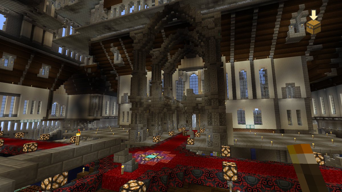 えるどら No Twitter お城の内装に手を入れ始めました 一階入り口周りに柱と梁を組み付けています Minecraft サバイバル Ps4share