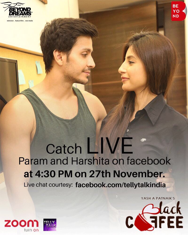 We are bringing your fav <a href="/8paramsingh/">Param Singh</a> and <a href="/HarshitaGaur12/">Harshita Shekhar Gaur</a> LIVE on <a href="/ZoomTV/">@zoomtv</a> for an exclusive chat session on #BlackCoffee.
