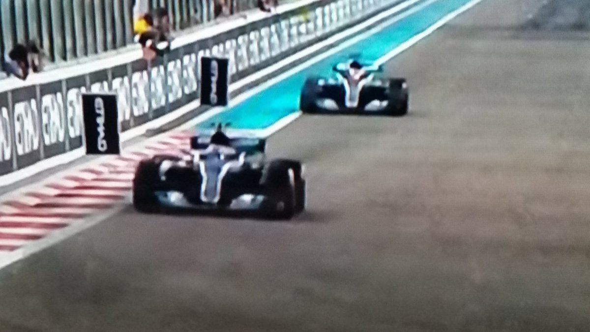 coygupta's tweet photo. #AbuDhabiGP well done @ValtteriBottas @MercedesAMG  great sportsmanship @LewisHamilton https://t.co/aCUz3T8rdp