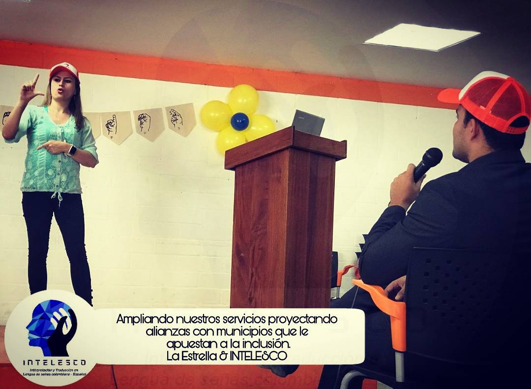 INTELESCO_'s tweet photo. Felicitamos a la Alcaldía de La Estrella (Antioquia), la cual está generando espacios para la comunidad Sorda garantizando acceso a la información con inclusión total en lengua de señas colombiana. ¡Gracias por su invitación!
#LaEstrellaINTELESCO
#1erfestivalEnseñarte https://t.co/3f7sGKy2u2