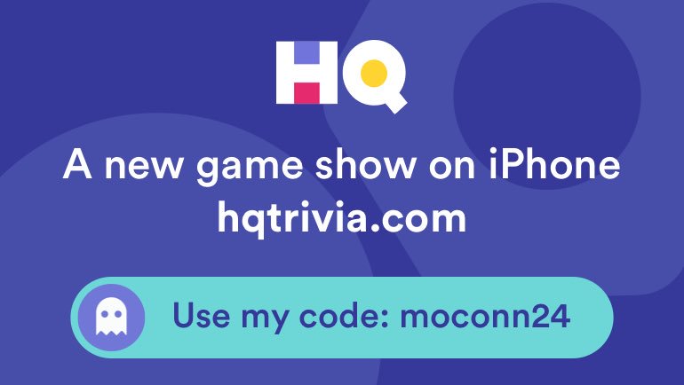 Moco2187's tweet photo. I’m playing a game called @hqtrivia. You should play too. Use my code ‘moconn24’ to sign up https://t.co/VhAK9bmizw https://t.co/AerksdMZ9P