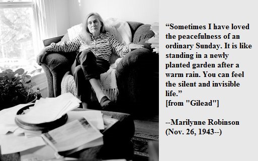 Happy birthday, Marilynne Robinson! 