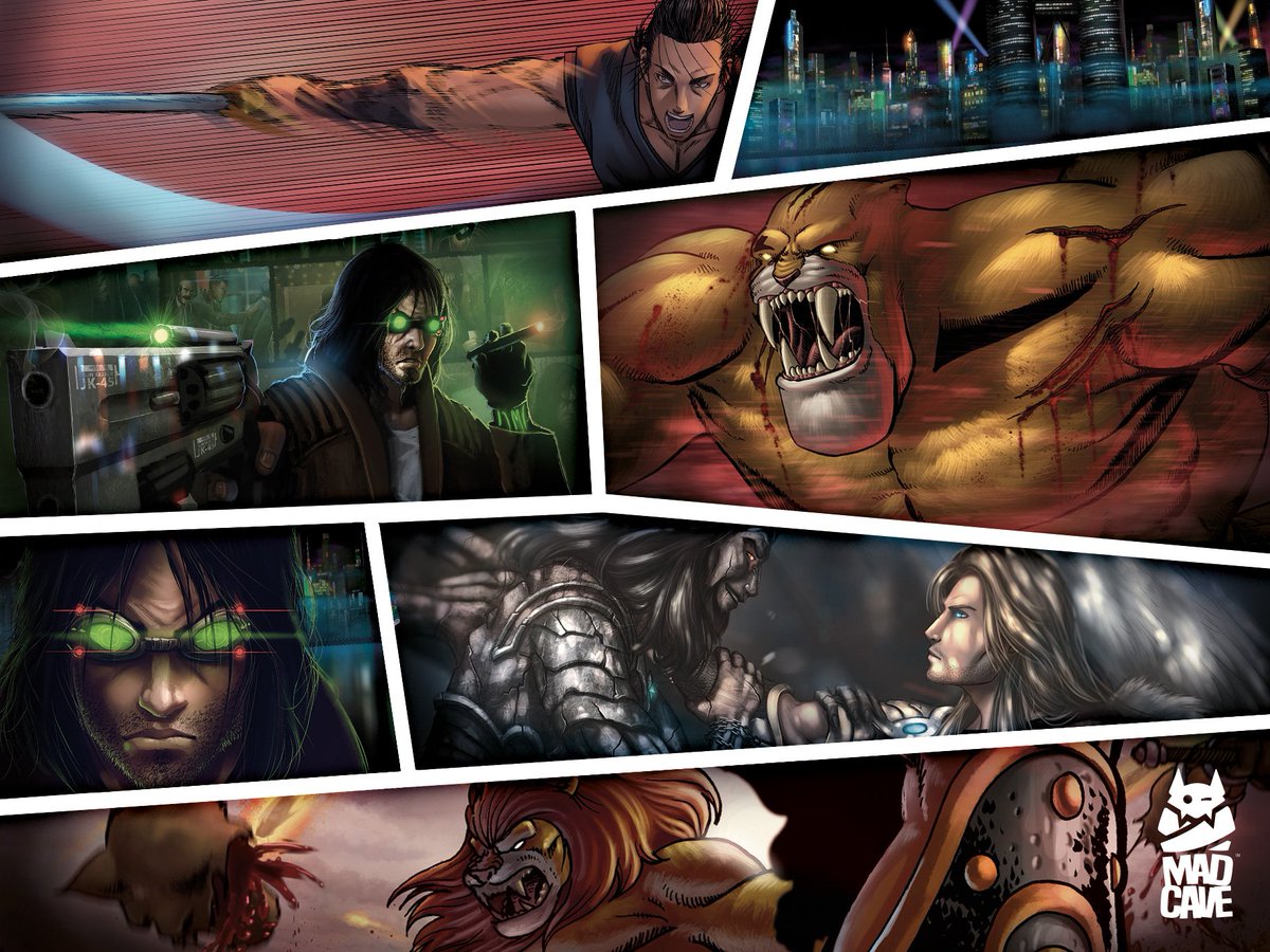MadCaveStudios's tweet photo. END #ThanksgivingWeek w/MADNESS!➡️https://t.co/XCZ468JcaV
Feed your #Comic hunger by delving into one or ALL of #MADCAVE titles!
#EnterTheMadness #KnightsMC #MidnightMC #BattlecatsMC #IndieComics #NewComics #ReadComics #ComicArt #SundayFunday #MoreToCome https://t.co/0xXU8ahIX2