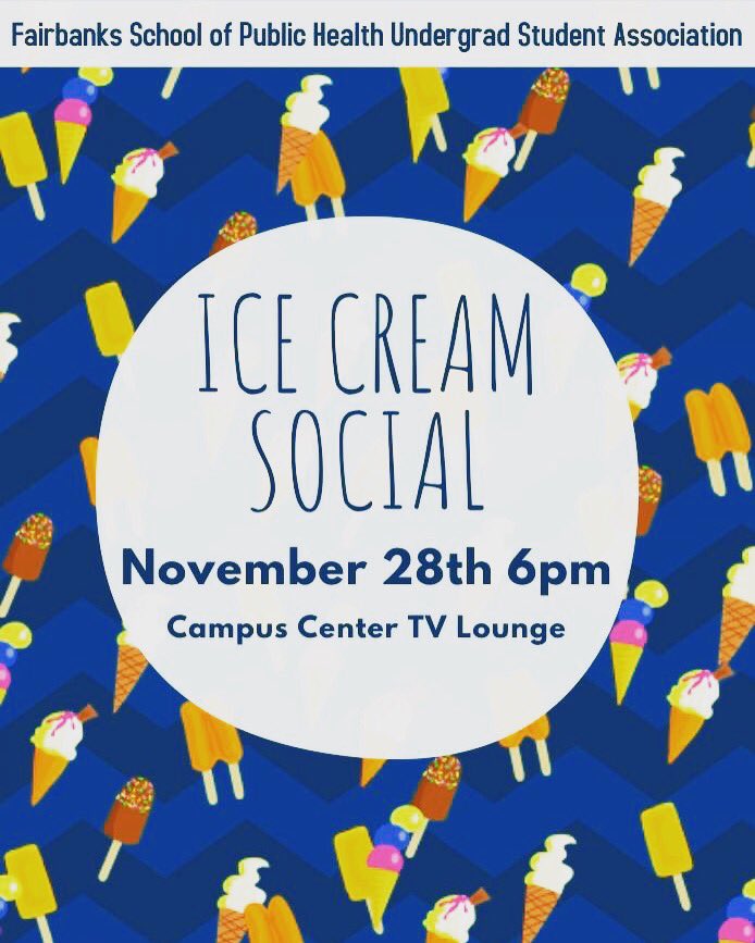 Come out to our Ice Cream Social on Tuesday to meet other Public Health students!! #publicheath #IUPUI @FSPH_IUPUI @ucHLS