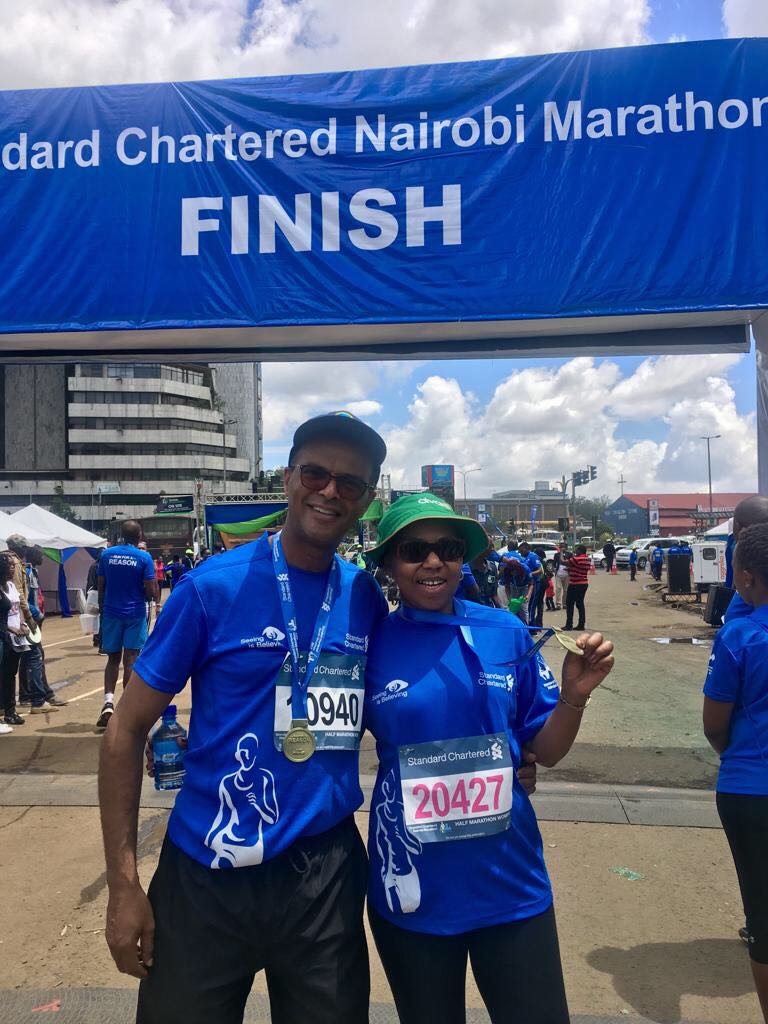 philip_murgor's tweet photo. Running for a cause #StanchartMarathon completed 21kms with Agnes, family and office teams. Wonderful event. https://t.co/LrqcjniWFo
