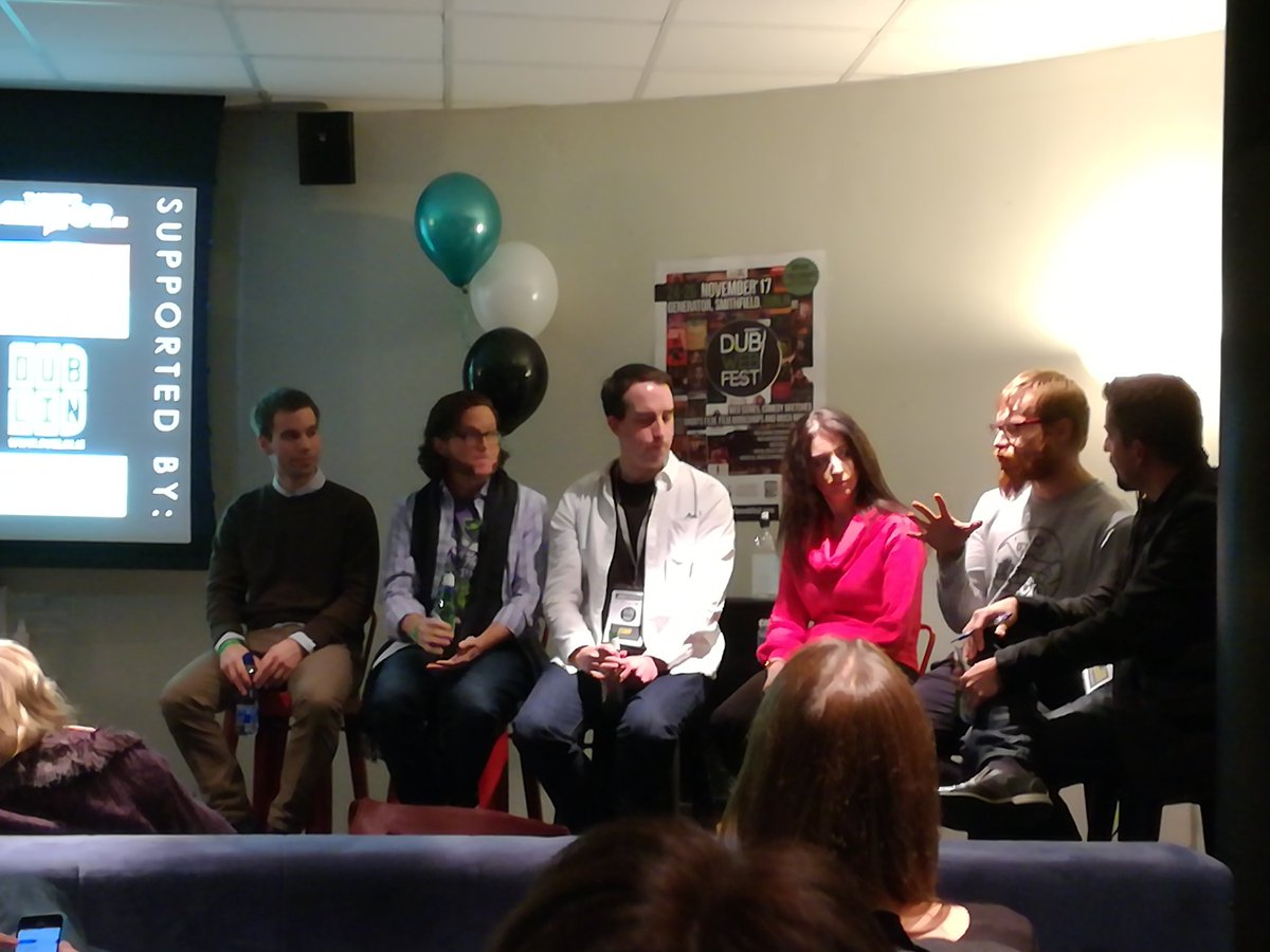 IGottaBeMeMovie's tweet photo. @stevenbloomer enjoying his time @DubWebFest speaking on the Funding Panel and testing out some VR #DubWebFest #webseries #indiefilm #Dublin https://t.co/IU0QLur6TE